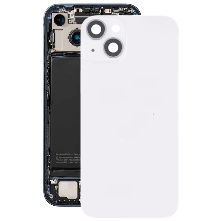 Pour iPhone 14 Plus Couvercle arrière de batterie en verre avec support de flash + module de chargement sans fil