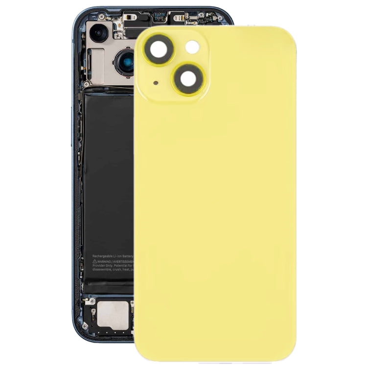 Pour iPhone 14 Plus Couvercle arrière de batterie en verre avec support de flash + module de chargement sans fil