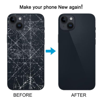 Pour iPhone 14 Plus Couvercle arrière de batterie en verre avec support de flash + module de chargement sans fil
