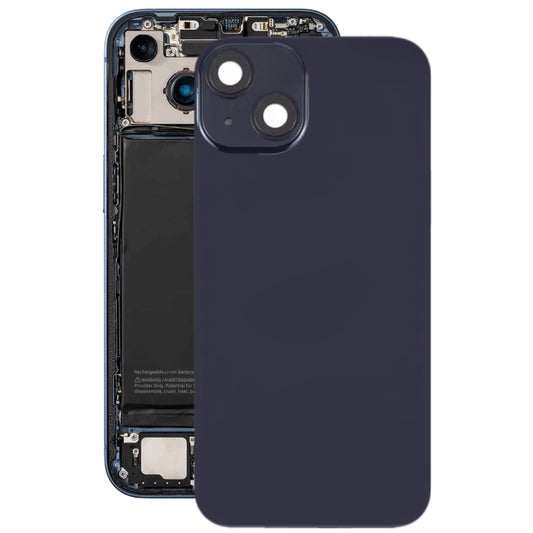 Pour iPhone 14 Couvercle arrière de batterie en verre avec support de flash + module de chargement sans fil