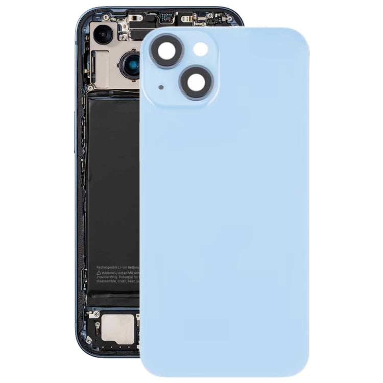 Pour iPhone 14 Couvercle arrière de batterie en verre avec support de flash + module de chargement sans fil