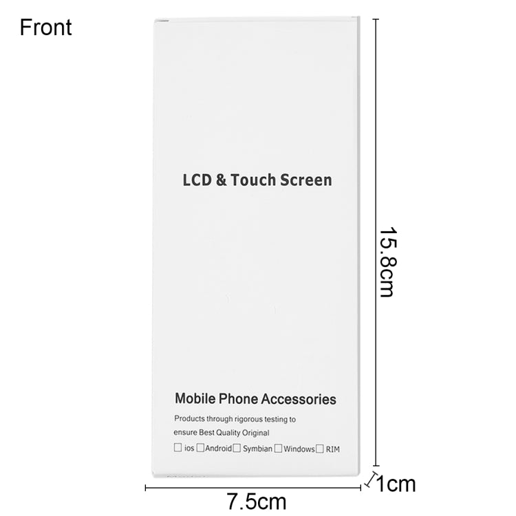 Boîte blanche d'emballage en carton de 50 pièces pour écran LCD et numériseur iPhone 5, assemblage complet