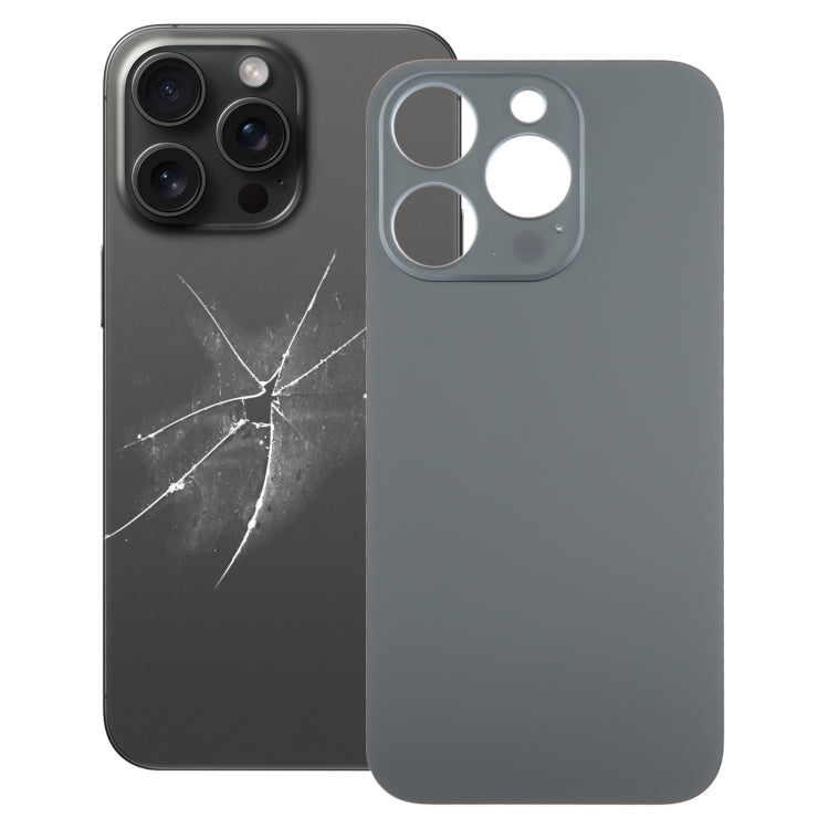 Couvercle de batterie arrière en verre pour iPhone 15 Pro, remplacement facile, grand trou de caméra