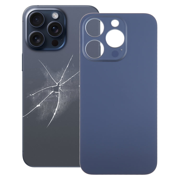 Couvercle de batterie arrière en verre pour iPhone 15 Pro, remplacement facile, grand trou de caméra