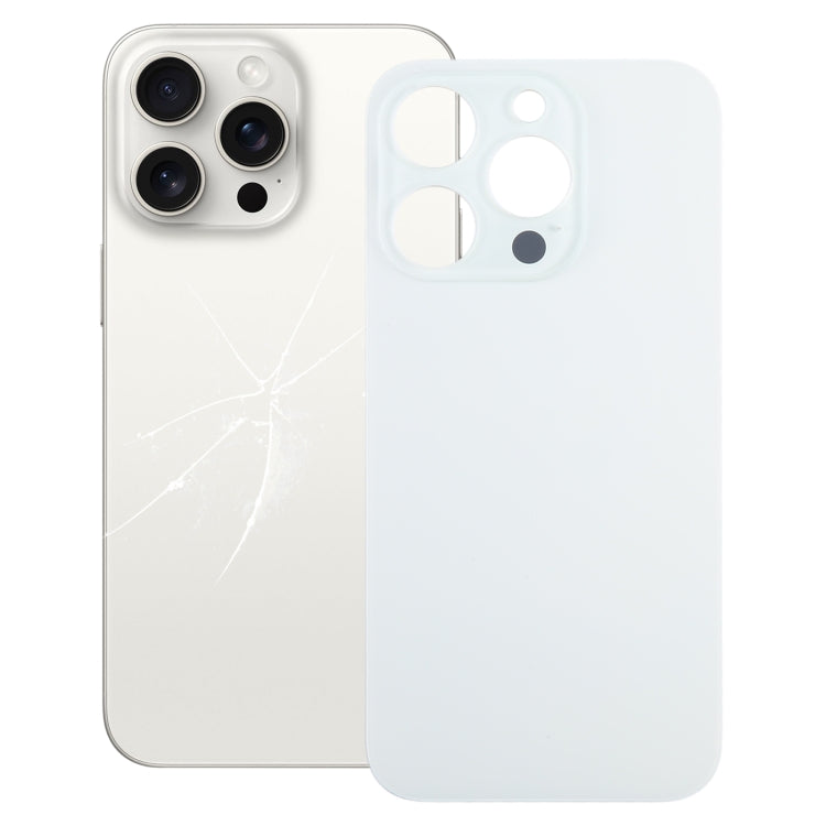 Couvercle de batterie arrière en verre pour iPhone 15 Pro, remplacement facile, grand trou de caméra