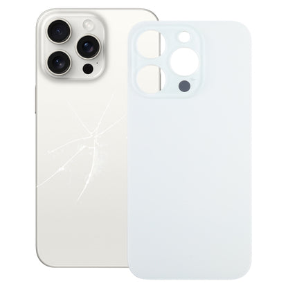 Couvercle de batterie arrière en verre pour iPhone 15 Pro, remplacement facile, grand trou de caméra