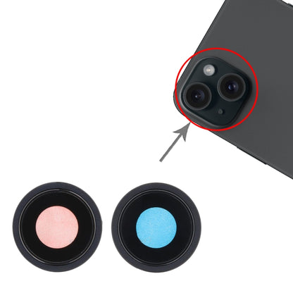 Pour iPhone 15/15 Plus 1 jeu de couvercle d'objectif d'appareil photo