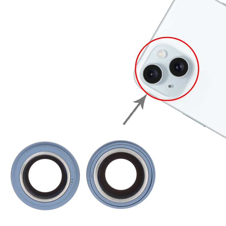 Pour iPhone 15/15 Plus 1 jeu de couvercle d'objectif d'appareil photo
