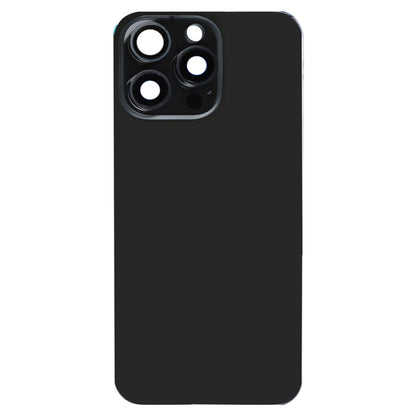Pour iPhone 15 Pro Couvercle arrière de batterie en verre avec support de flash + module de chargement sans fil