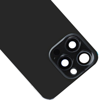Pour iPhone 15 Pro Couvercle arrière de batterie en verre avec support de flash + module de chargement sans fil