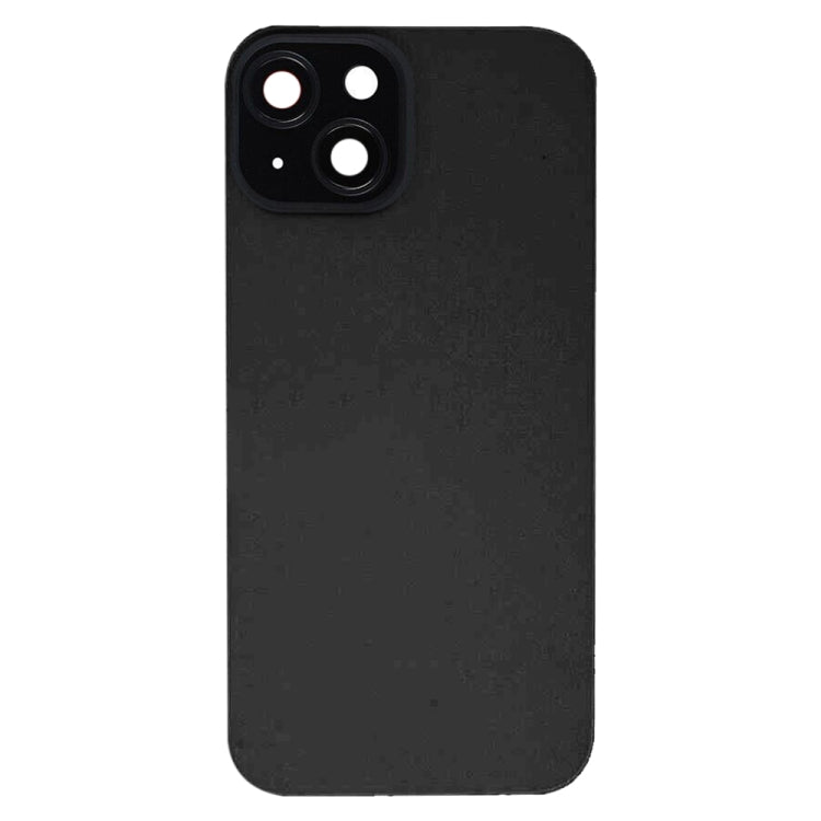 Pour iPhone 15 Couvercle arrière de batterie en verre avec support de flash + module de chargement sans fil