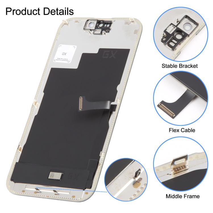 Écran OLED rigide GX pour iPhone 15 Pro, For iPhone 15 Pro