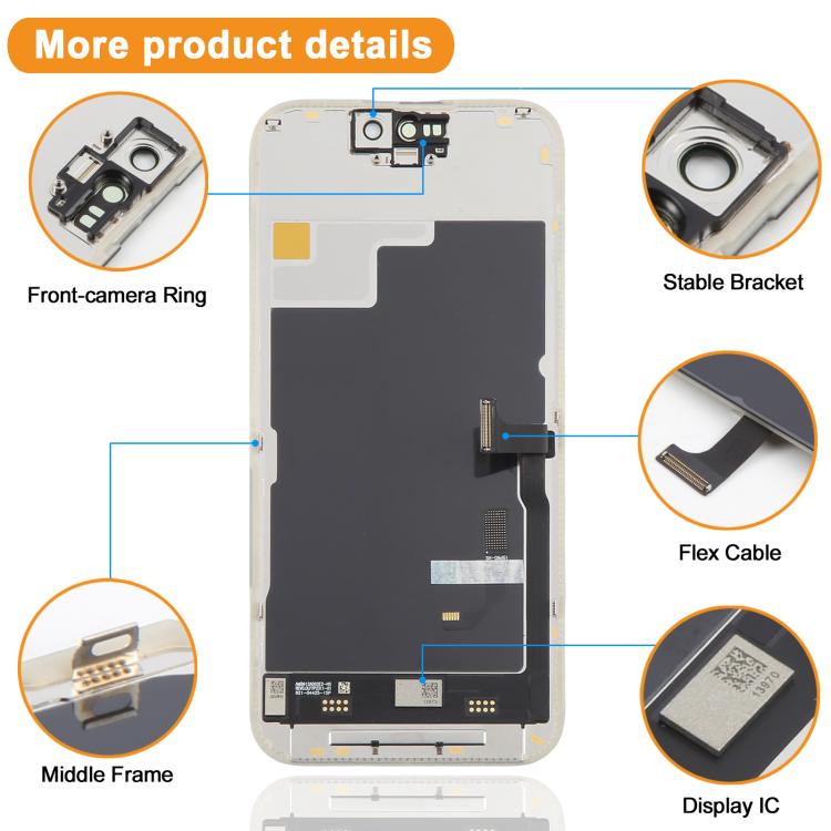 Écran OLED souple HXL pour iPhone 15 Pro, For iPhone 15 Pro