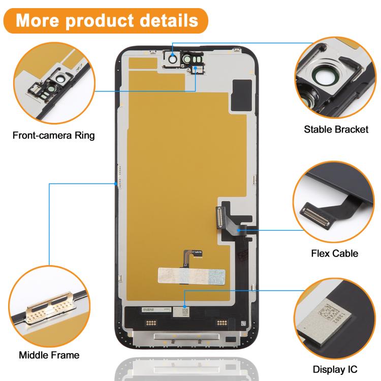 Écran OLED souple HXL pour iPhone 15 Plus, For iPhone 15 Plus