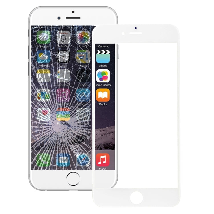 Lentille extérieure en verre de l'écran avant avec cadre de lunette d'écran LCD avant et adhésif optiquement transparent OCA pour iPhone 6, For iPhone 6 (Frame+OCA)