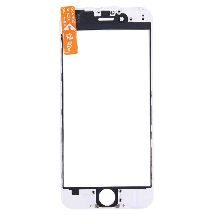 Lentille extérieure en verre de l'écran avant avec cadre de lunette d'écran LCD avant et adhésif optiquement transparent OCA pour iPhone 6, For iPhone 6 (Frame+OCA)