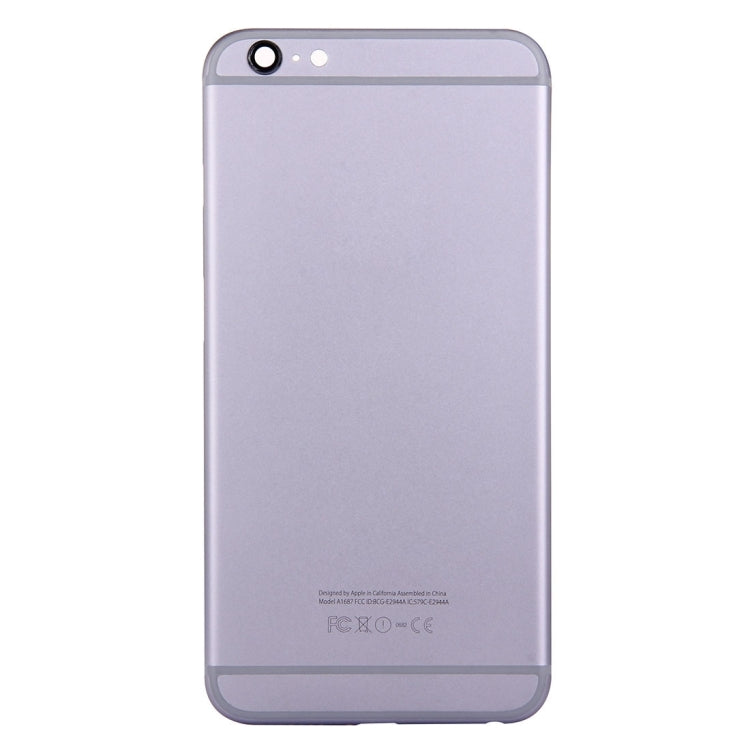 5 en 1 pour iPhone 6s Plus (couvercle arrière + plateau pour cartes + touche de contrôle du volume + bouton d'alimentation + touche de vibrateur pour interrupteur muet) Couvercle de boîtier complet (or + noir)