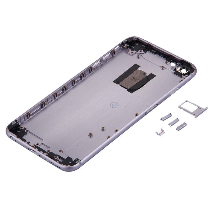 5 en 1 pour iPhone 6s Plus (couvercle arrière + plateau pour cartes + touche de contrôle du volume + bouton d'alimentation + touche de vibrateur pour interrupteur muet) Couvercle de boîtier complet (or + noir)