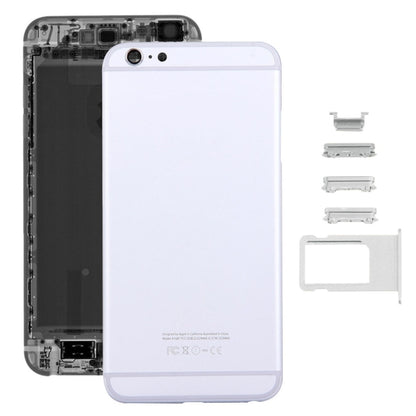 5 en 1 pour iPhone 6s Plus (couvercle arrière + plateau pour cartes + touche de contrôle du volume + bouton d'alimentation + touche de vibrateur pour interrupteur muet) Couvercle de boîtier complet (or + noir)