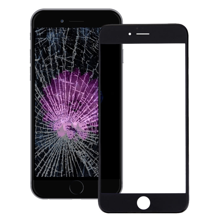 Lentille extérieure en verre de l'écran avant avec cadre de lunette d'écran LCD avant et adhésif OCA optiquement transparent pour iPhone 6s Plus