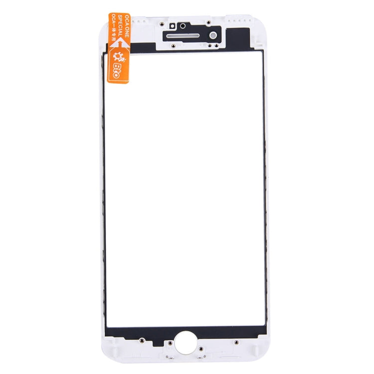 Lentille extérieure en verre de l'écran avant avec cadre de lunette d'écran LCD avant et adhésif OCA optiquement transparent pour iPhone 6s Plus