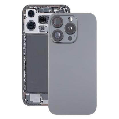 Pour iPhone 16 Pro Max Coque arrière de batterie d'origine en verre avec couvercle d'objectif d'appareil photo