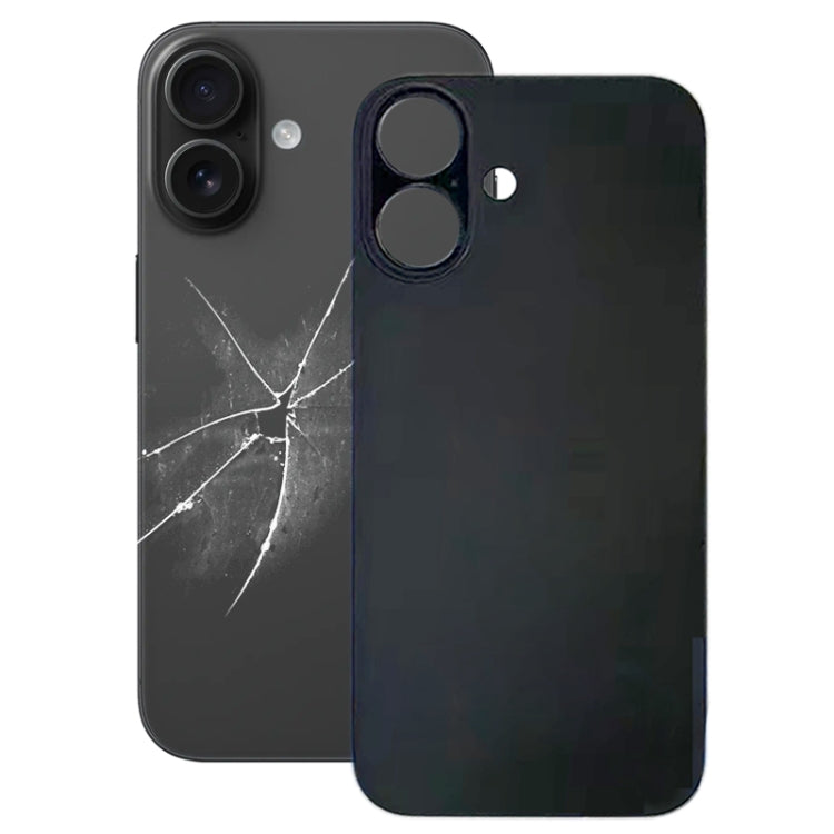 Pour iPhone 16 Remplacement facile du grand trou de caméra arrière en verre de la batterie