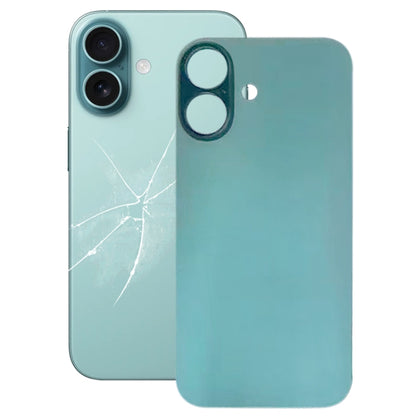 Pour iPhone 16 Remplacement facile du grand trou de caméra arrière en verre de la batterie
