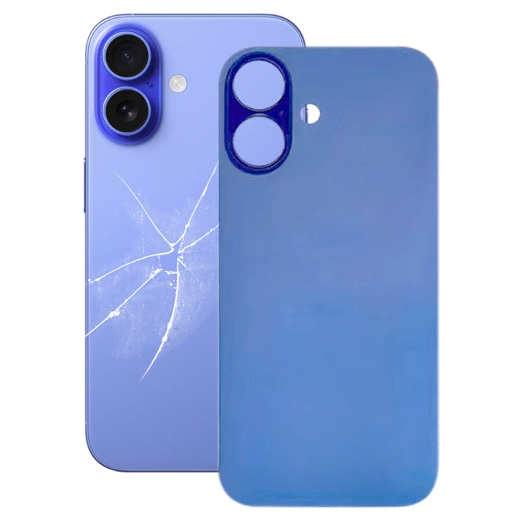 Pour iPhone 16 Remplacement facile du grand trou de caméra arrière en verre de la batterie