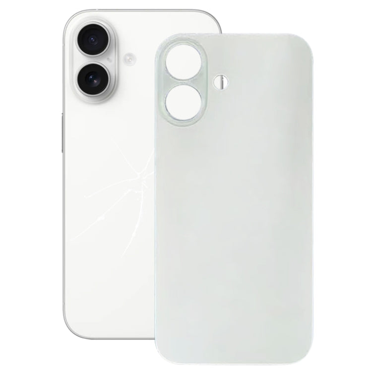 Pour iPhone 16 Remplacement facile du grand trou de caméra arrière en verre de la batterie