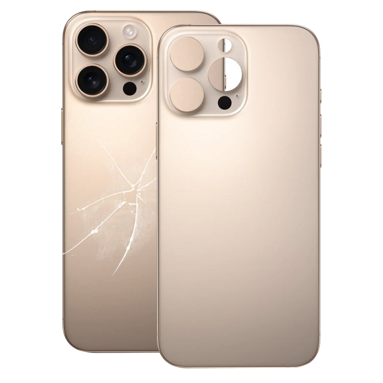 Pour iPhone 16 Pro Remplacement facile du grand trou de caméra arrière en verre de la batterie