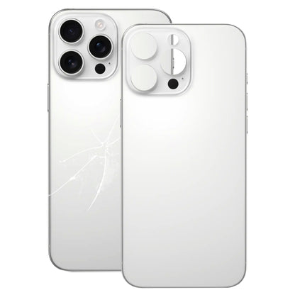 Pour iPhone 16 Pro Remplacement facile du grand trou de caméra arrière en verre de la batterie
