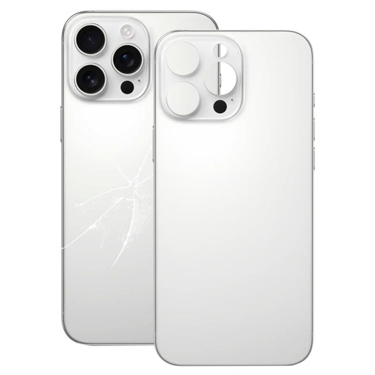 Pour iPhone 16 Pro Remplacement facile du grand trou de caméra arrière en verre de la batterie