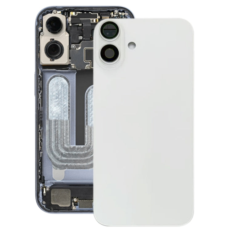 Pour iPhone 16 Cache arrière de batterie avec cache d'objectif d'appareil photo