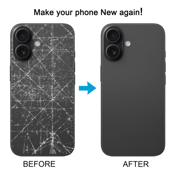 Pour iPhone 16 Cache arrière de batterie avec cache d'objectif d'appareil photo