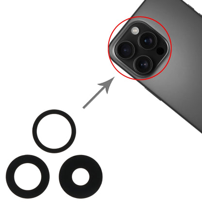 Objectif de caméra arrière 3 en 1 pour iPhone 16 Pro / 16 Pro Max