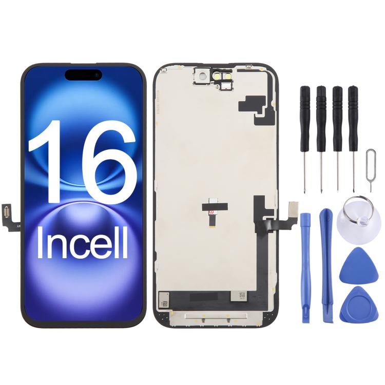 Pour iPhone 16 HD+ incell écran LCD avec numériseur assemblage complet