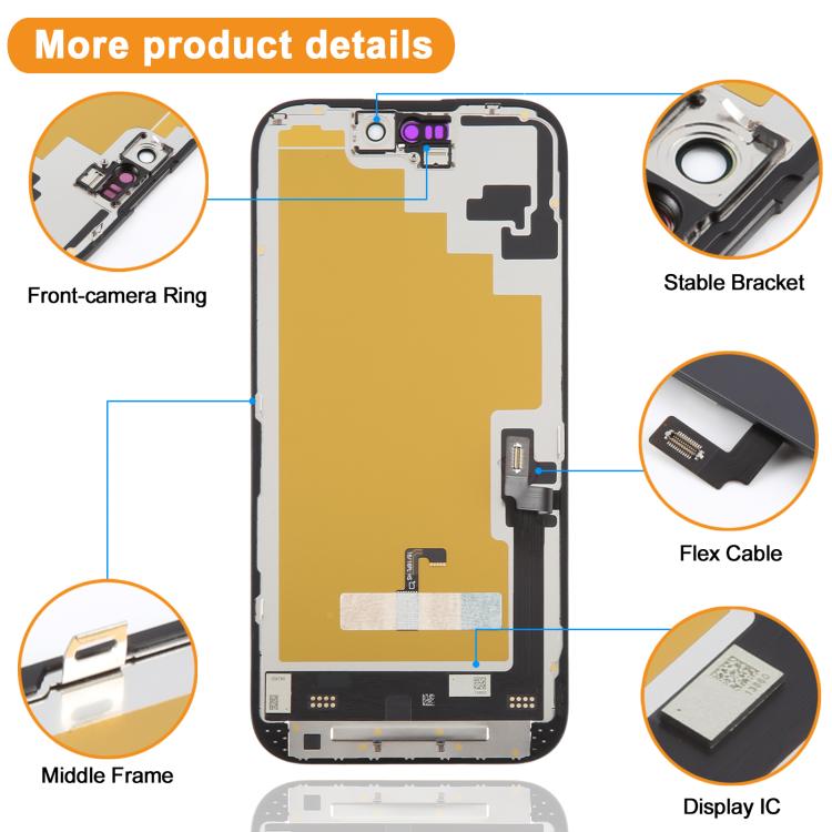 Écran OLED souple HXL pour iPhone 16, For iPhone 16