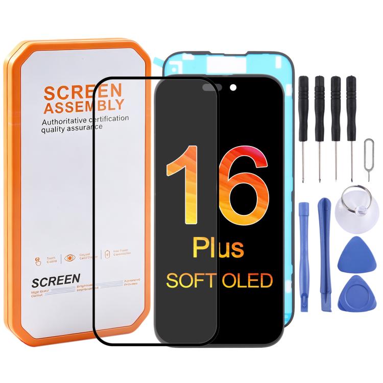 Écran OLED souple HXL pour iPhone 16 Plus, For iPhone 16 Plus