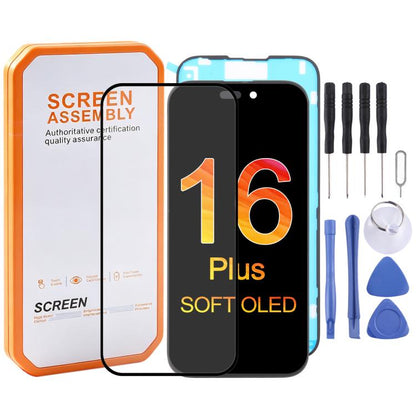 Écran OLED souple HXL pour iPhone 16 Plus, For iPhone 16 Plus