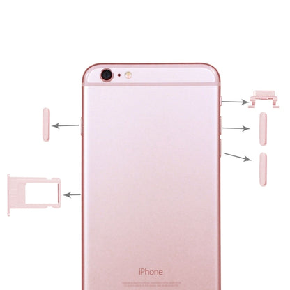 4 en 1 pour iPhone 6 Plus (plateau de carte + touche de contrôle du volume + bouton d'alimentation + touche de vibrateur pour interrupteur muet)