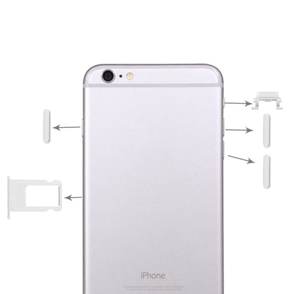 4 en 1 pour iPhone 6 Plus (plateau de carte + touche de contrôle du volume + bouton d'alimentation + touche de vibrateur pour interrupteur muet)