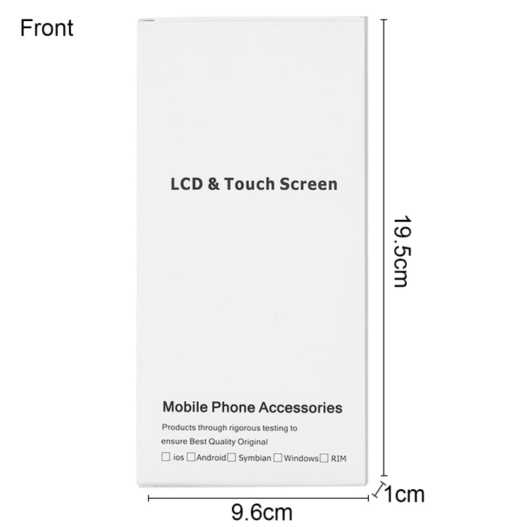 Boîte blanche d'emballage en carton de 50 pièces pour écran LCD et numériseur iPhone 6s Plus et 6 Plus, assemblage complet
