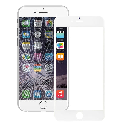 Lentille extérieure en verre de l'écran avant avec cadre de lunette d'écran LCD avant et adhésif OCA optiquement transparent pour iPhone 6 Plus