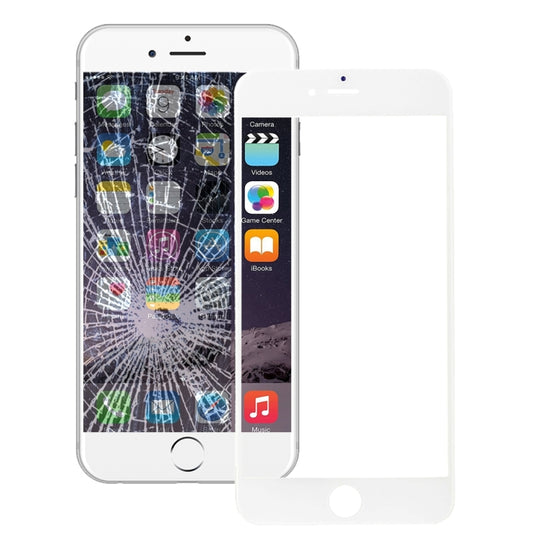 Lentille extérieure en verre de l'écran avant avec cadre de lunette d'écran LCD avant et adhésif OCA optiquement transparent pour iPhone 6 Plus