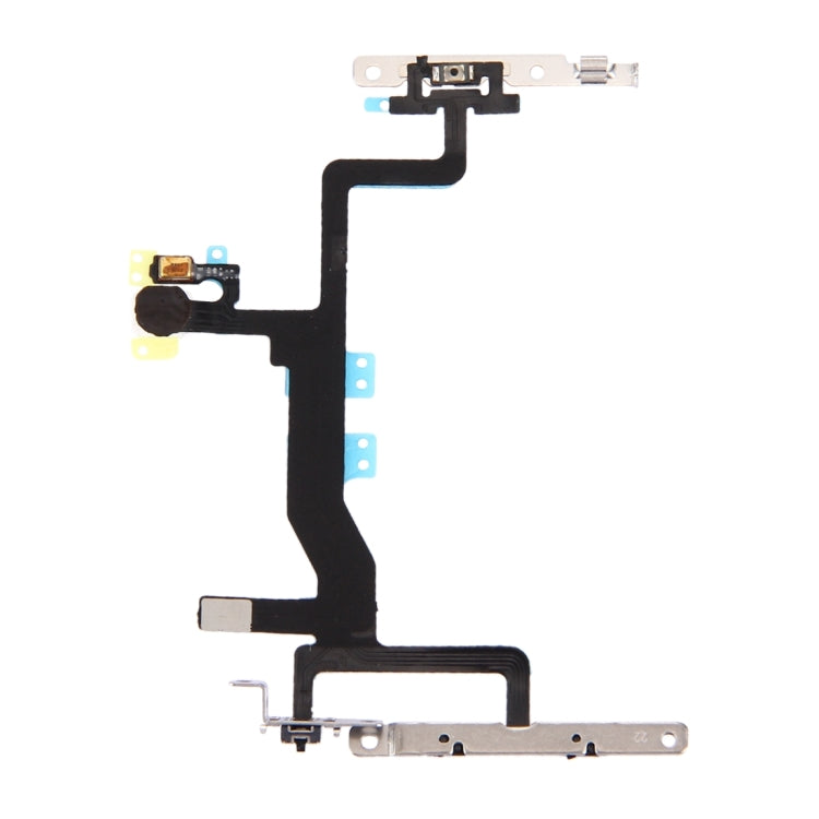 Bouton d'alimentation, bouton de volume et câble flexible de lampe de poche avec supports pour iPhone 6s