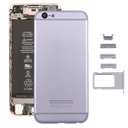 5 en 1 pour iPhone 6s (couvercle arrière + plateau pour cartes + touche de contrôle du volume + bouton d'alimentation + touche de vibrateur pour interrupteur muet) Couvercle de boîtier complet