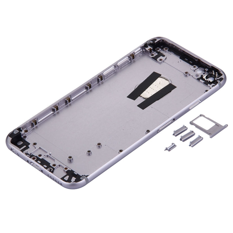 5 en 1 pour iPhone 6s (couvercle arrière + plateau pour cartes + touche de contrôle du volume + bouton d'alimentation + touche de vibrateur pour interrupteur muet) Couvercle de boîtier complet