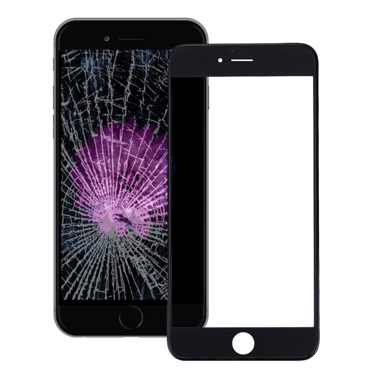 Lentille extérieure en verre de l'écran avant avec cadre de lunette d'écran LCD avant et adhésif OCA optiquement transparent pour iPhone 6s