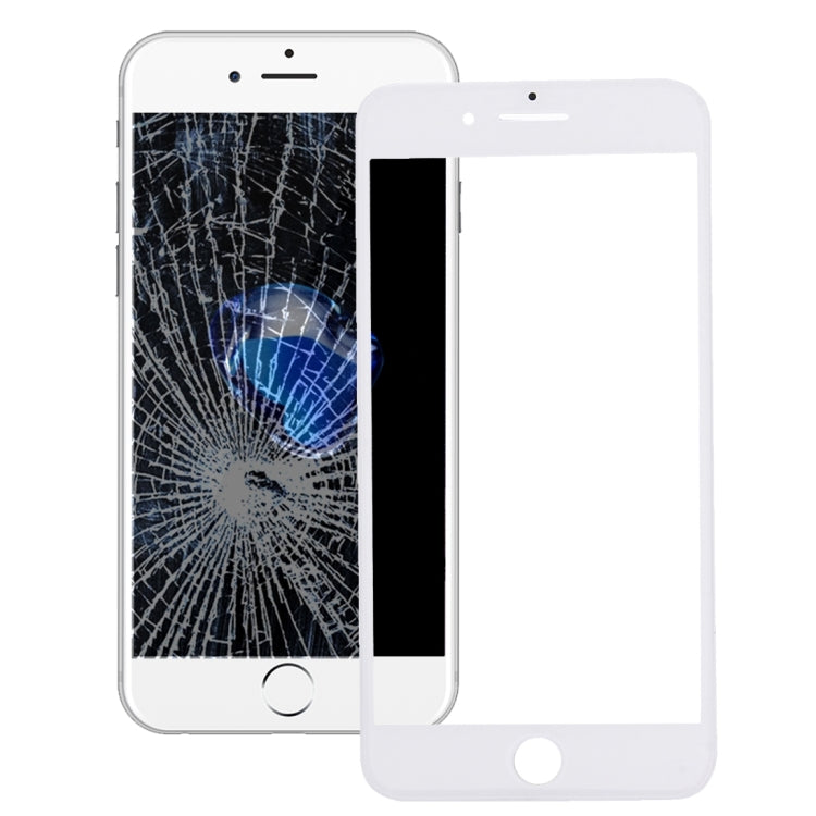 2 en 1 pour iPhone 7 (lentille extérieure en verre de l'écran avant d'origine + cadre d'origine)